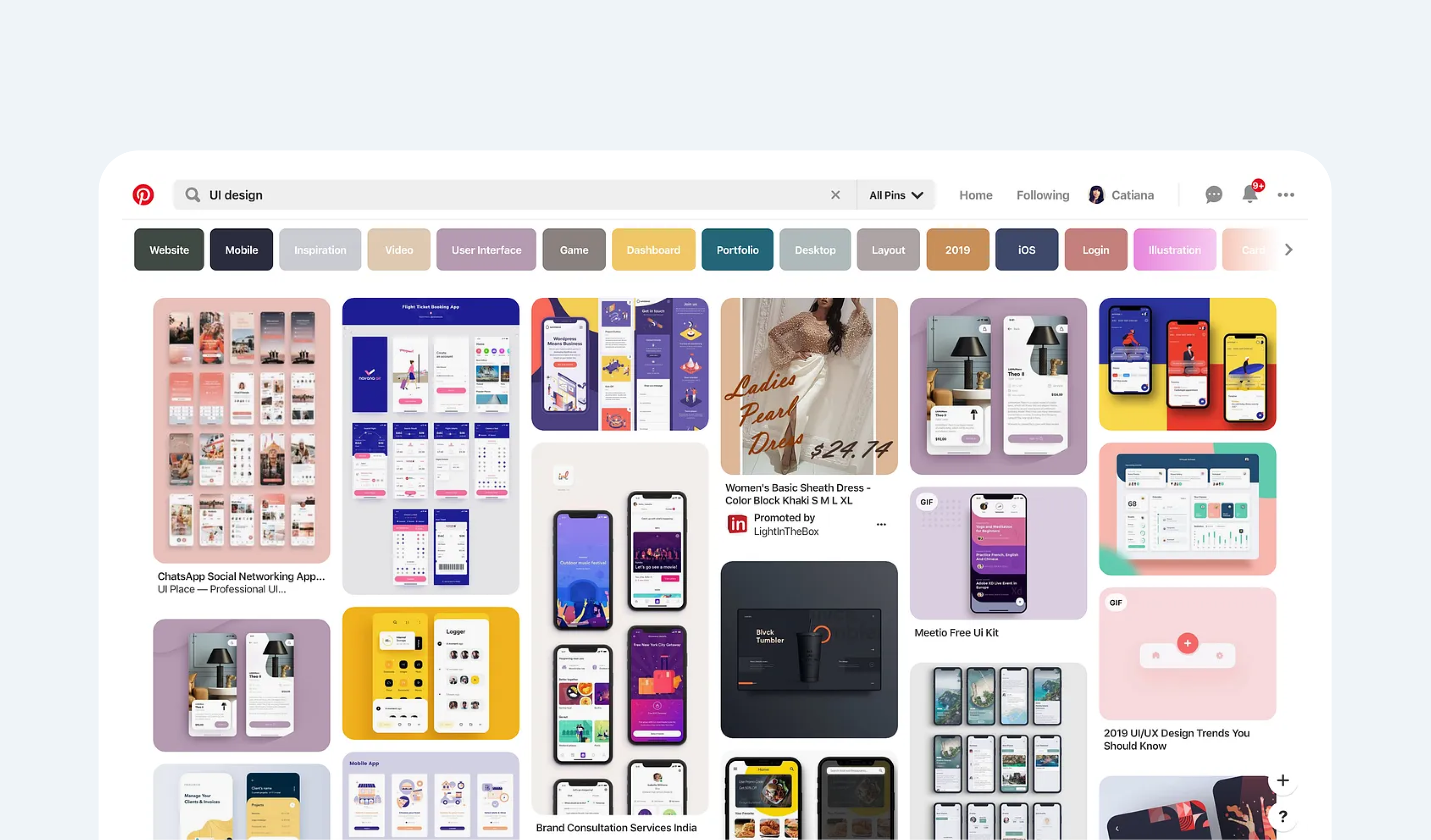 Pinterest поиск